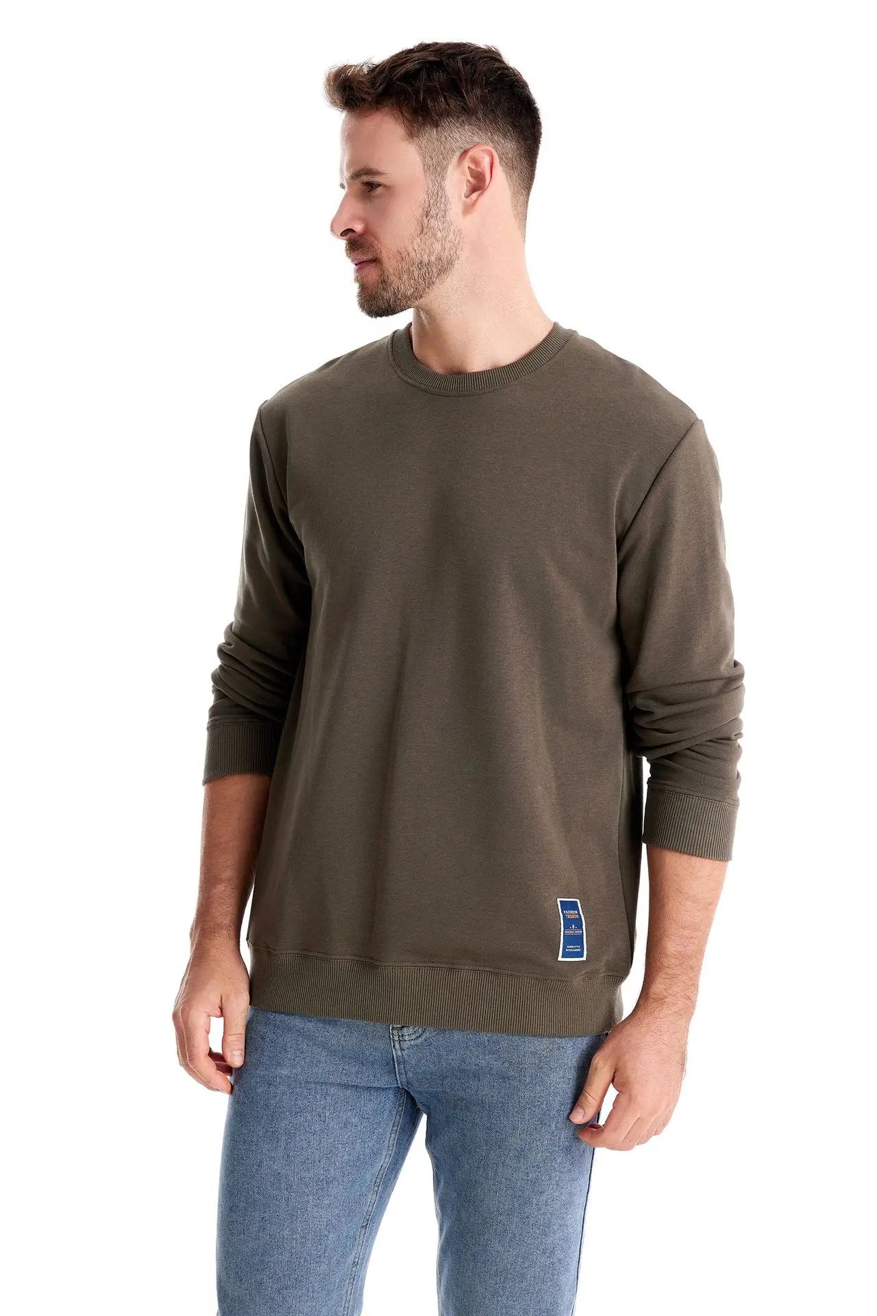 Liu Ming Good Quality Streetwear Mens Clothes Casual Solid Color Cotton Long Sleeve Spring Classic Sweatshirt